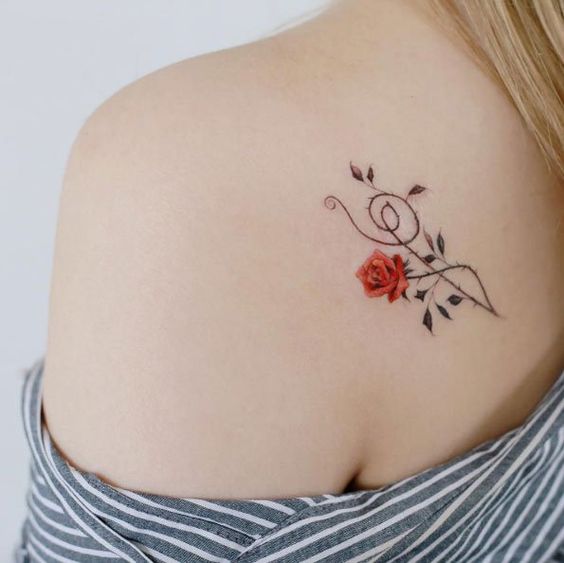 Small Back Shoulder follower Tattoos for Females