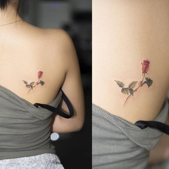 Small Back Shoulder Tattoos for Females