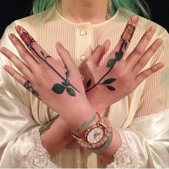 follower tattoo on hand for girls