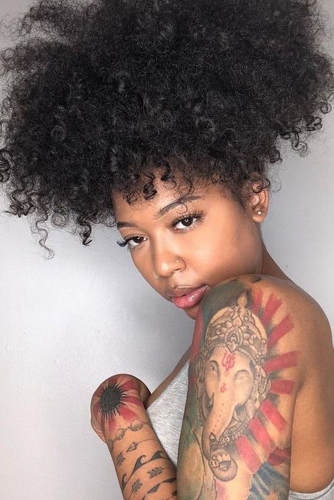 pretty shoulder tattoos for black females