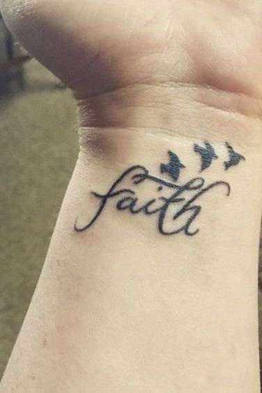 faith tattoo on wrist 