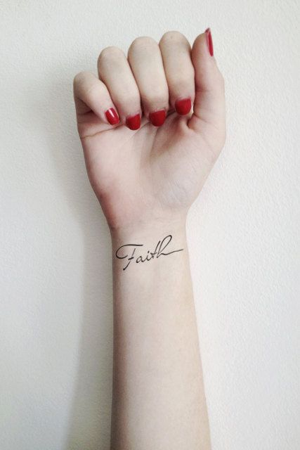 faith tattoo on wrist