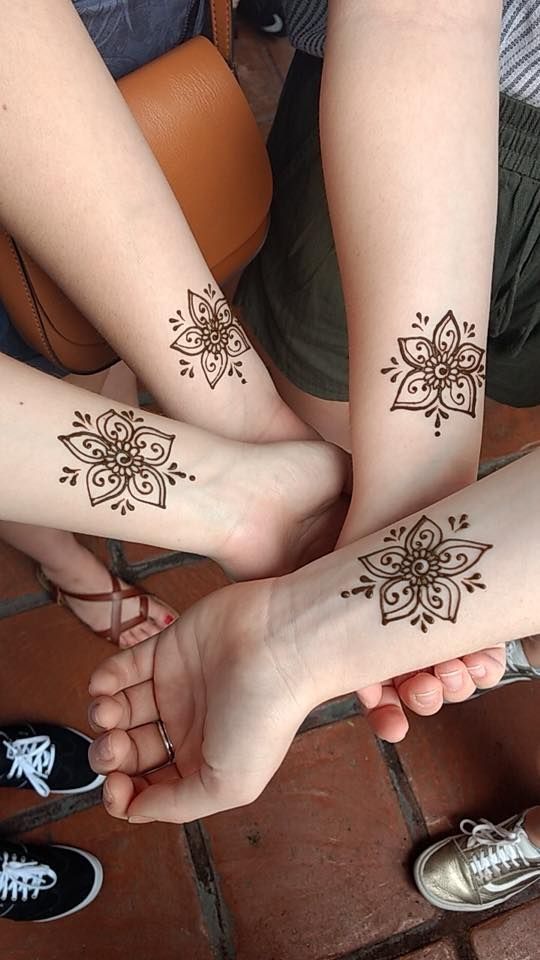 henna wrist tattoo for women