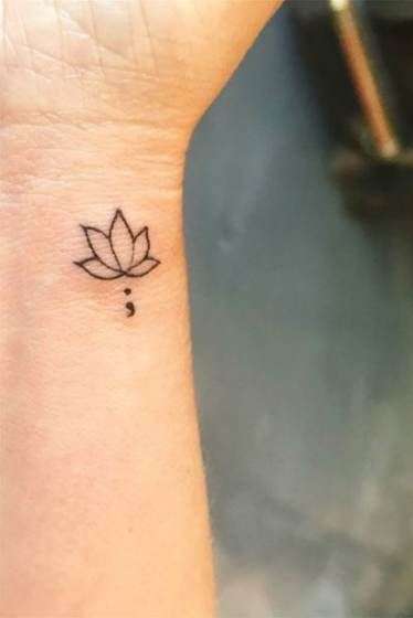 lotus flower tattoo wrist 