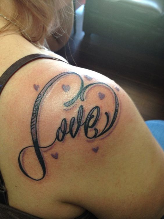 love back shoulder tattoos for females