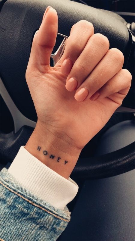 wrist tattoos words for girls