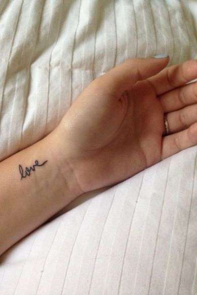 words wrist tattoos for girls