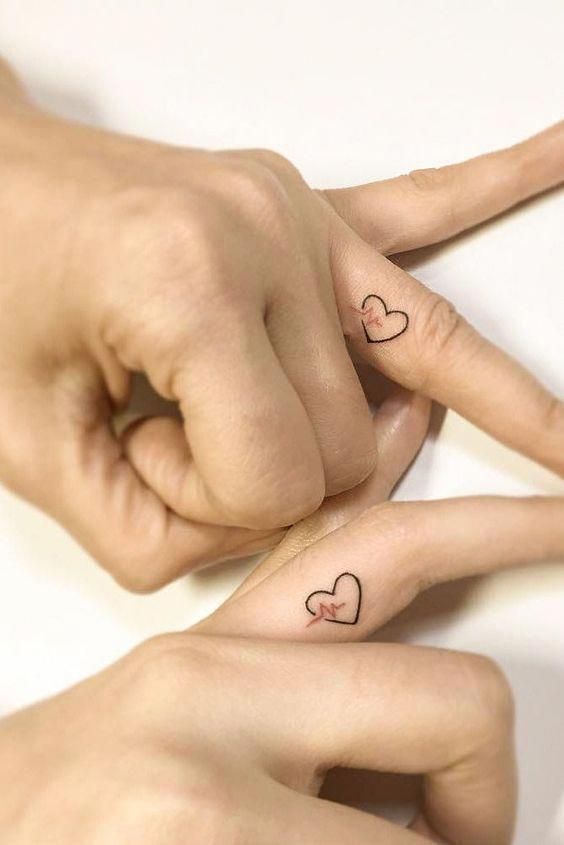 heart tattoo for couple