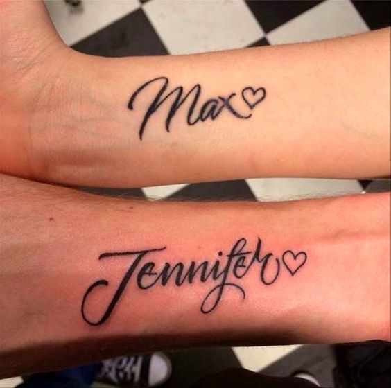 name tattoo for couple
