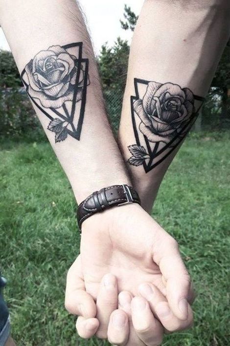 flower tattoos for couple