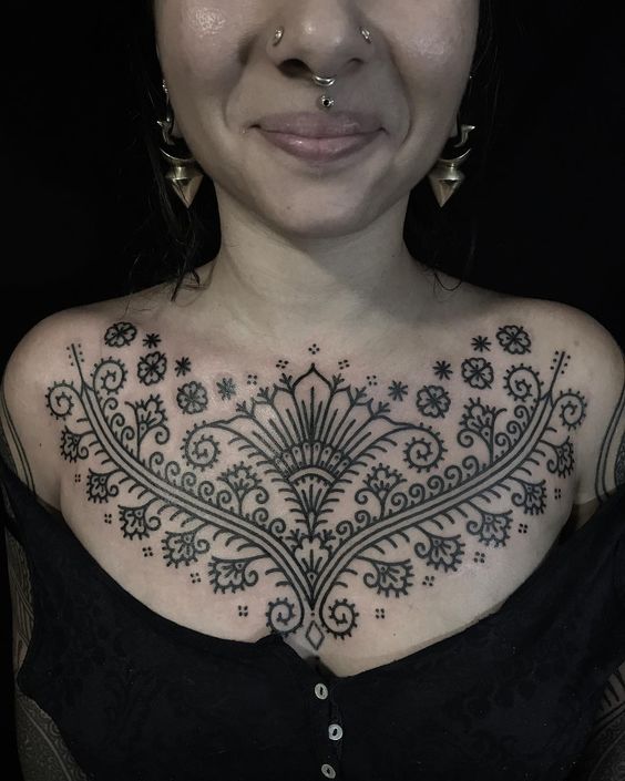Chest Tattoos for women