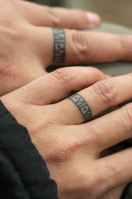 Ring couple tattoos