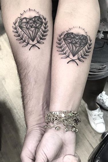 diamonds tattoos for couple