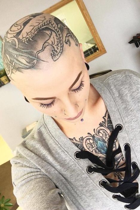 unique head tattoo