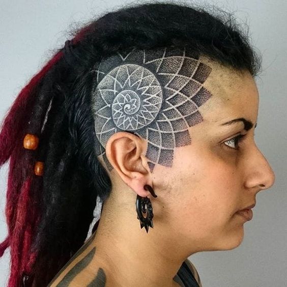 Head tattoo designs for female
