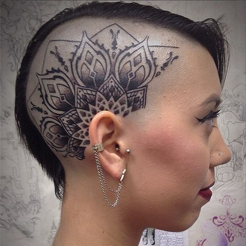 Head tattoos for women