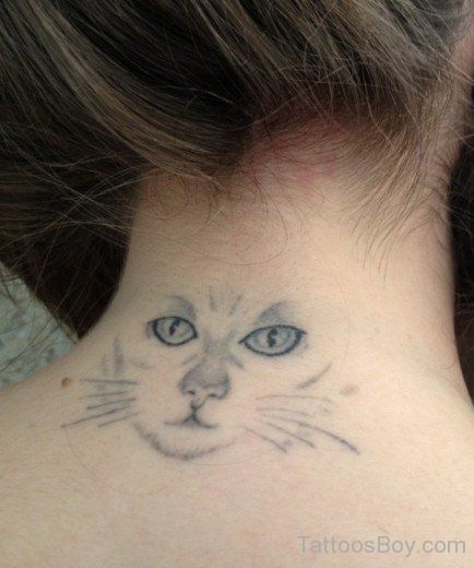 Cat eye Tattoo neck
