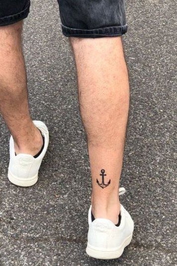 Anchor Tattoo on Leg