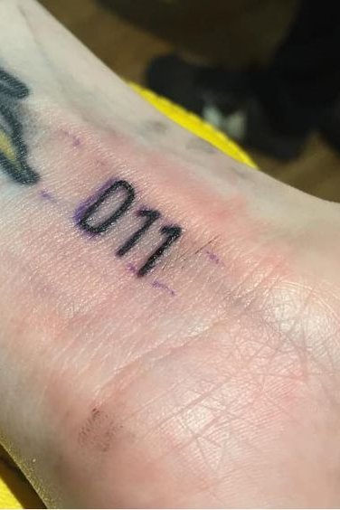 011 Tattoo on Wrist