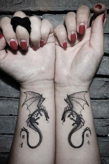wrist dragon tattoo
