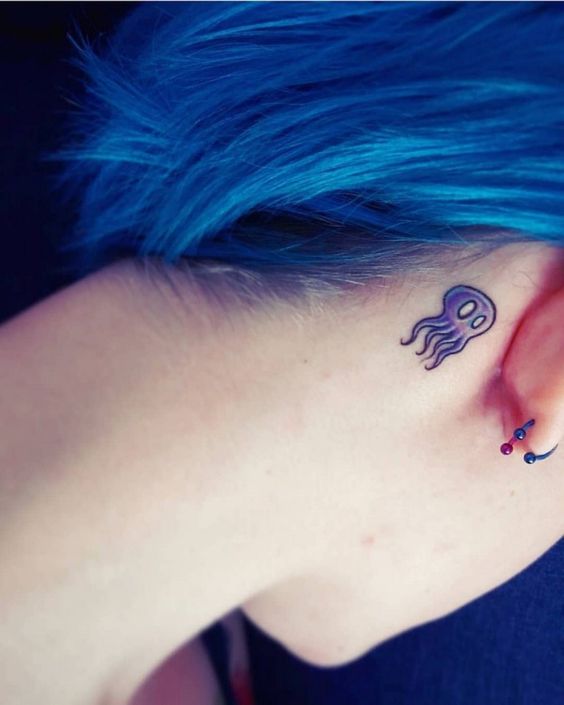 blue tattoo