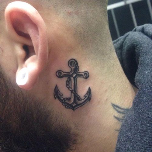 Neck Anchor Tattoos
