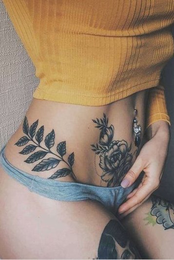 stomach tattoos for female