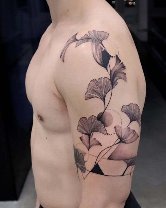 Flower Tattoo on Shoulder