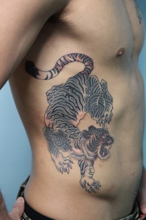Tiger Tattoo rib