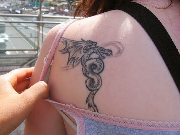 dragon tattoo on back