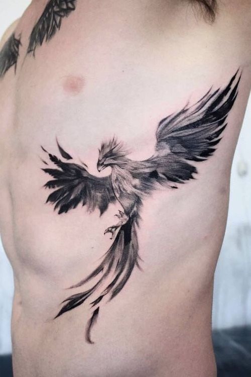 Phoenix Tattoo on Rib