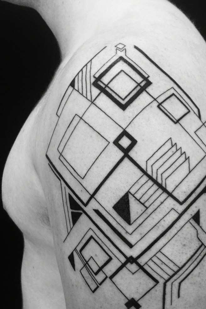 Geometric Tattoos on Shoulder