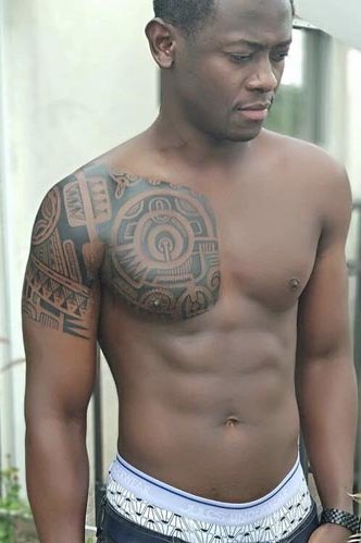 Black Men Shoulder Tattoos