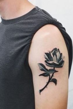 Flower tattoos on shoulder