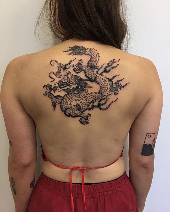 dragon tattoo back