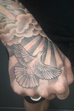 Hand Dove Tattoo