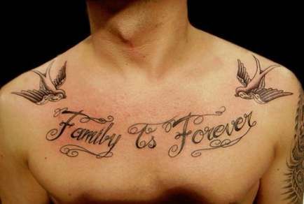 Family designs tattoo on chest