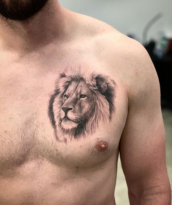 Lion Tattoo for men chest