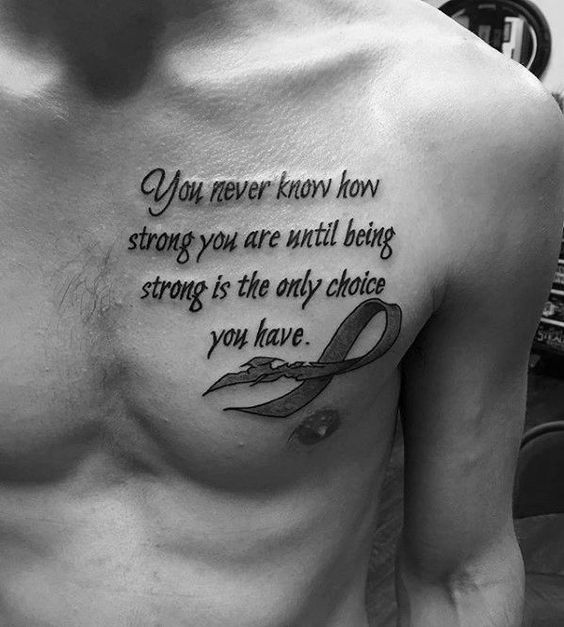 quotes tattoo on chest