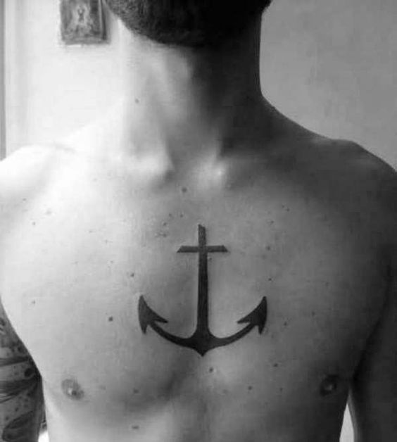 Simple and small Chest Tattoo designs for men