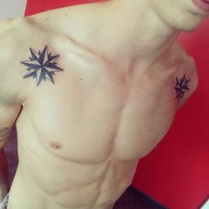 Stars Chest Tattoo for men