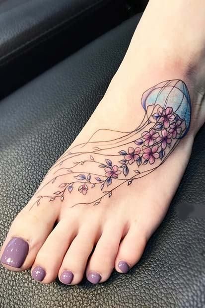 octopus tattoo on foot