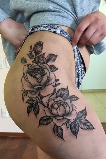 Thing flower tattoo for women