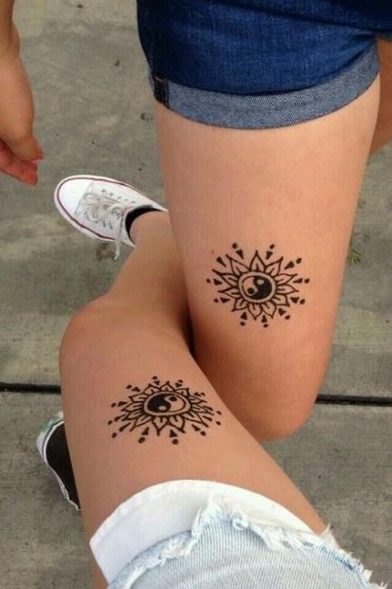 thigh henna tattoo design