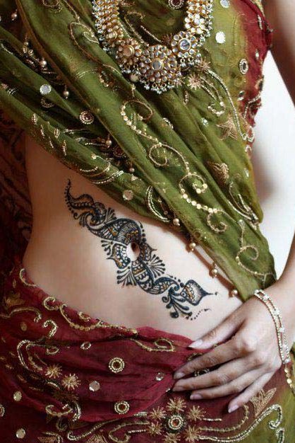 stomach henna tattoo designs