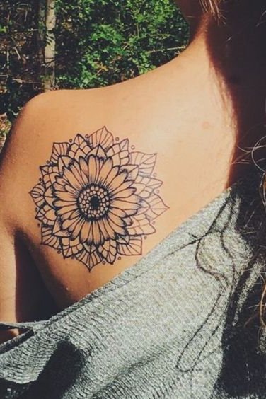 Mandala Tattoo Designs on Shoulder back