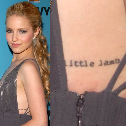 Dianna Agron tattoo on side 