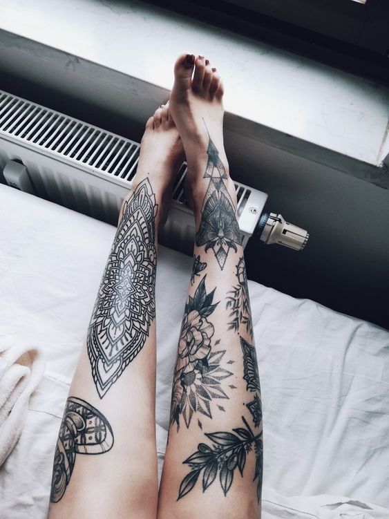 Beautiful leg tattoos