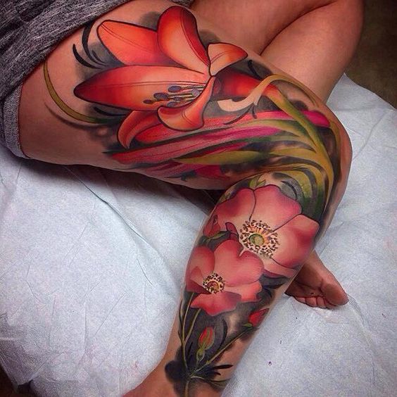Beautiful leg tattoos