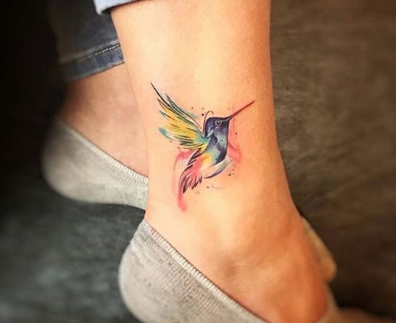 bird tattoos for women on ankle